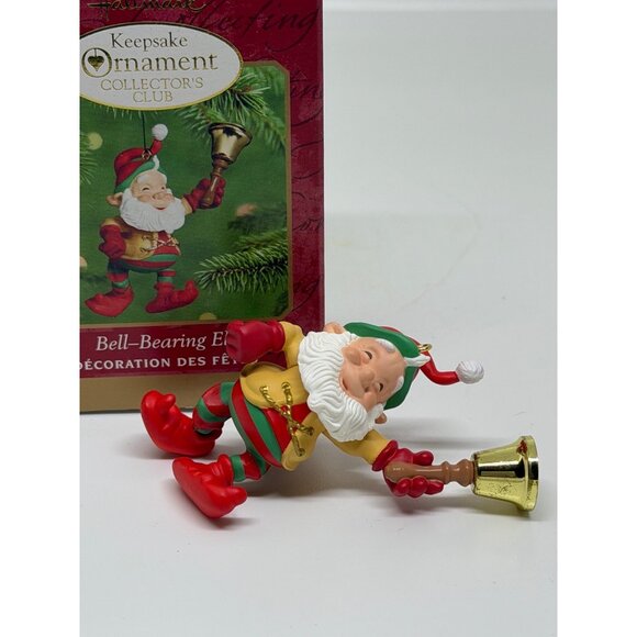 VTG Hallmark Keepsake Ornament Collectors 2000 BellBearing Elf Christmas 2.6" - Picture 2 of 5